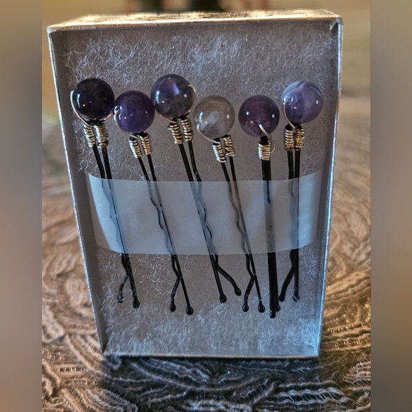 No Brand Jewelry - 6 Gorgeous Gemstone Beaded Hairpins